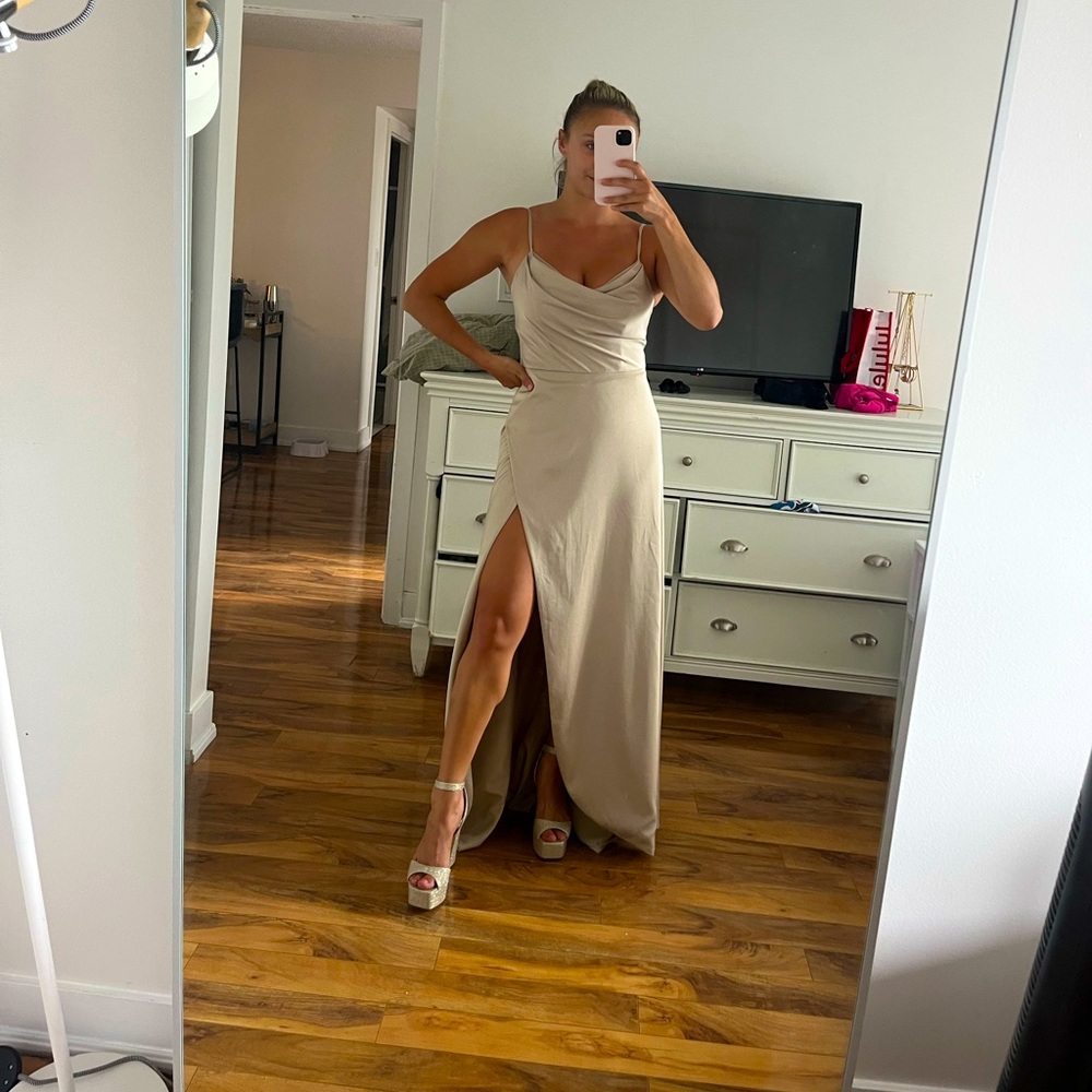 Champagne Evening Gown/ Bridemaids dress